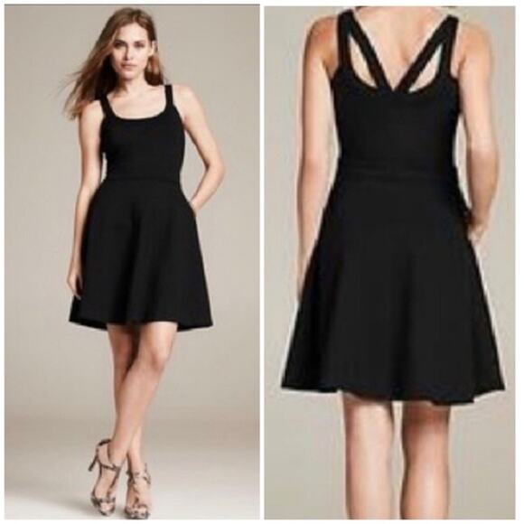Banana Republic Ponte Knit Fit and Flare Dress Size 2 NWT - Picture 1 of 5